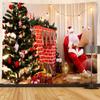 Merry Christmas Santa Claus Fireplace Print Pattern Tapestry Home Living Room Bedroom Decoration Background Cloth Tapestry