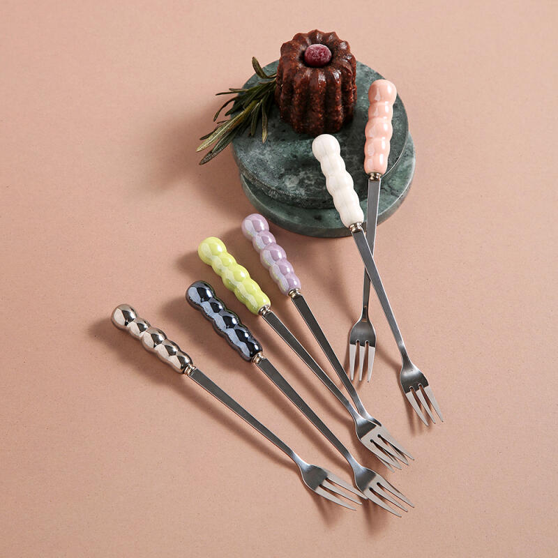 La Perla Cutlery Long Teaspoon/Teafork 6 Colors Long teaspoon white