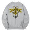 KAN6312 Kmg0044 Bumblebee Fleece-Lined Sweatshirt - Gray