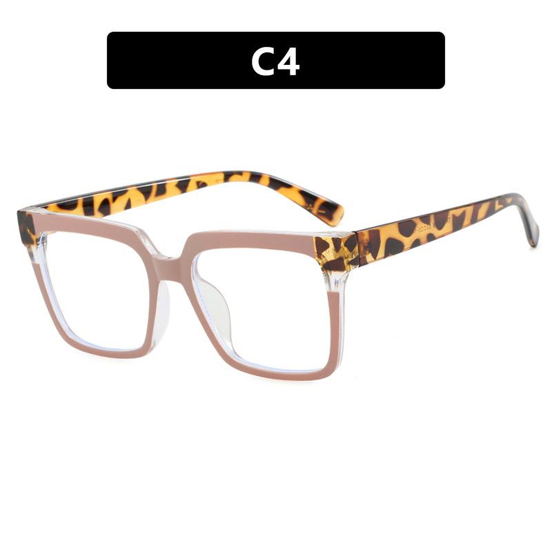 Color matching contrasting square glasses frame TR anti-blue light new flat glasses fashion European and American glasses frame Internet celebrity