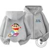 New Casual Zipper Hooded Sweatshirt Kawaii Cartoon Winter Trendy Hoodie Crayon Shin Chan 3 14