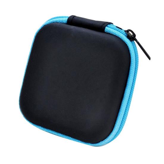 Earphone Storage Box Beautiful Protective Square Earphone Protective Storage Box Pouch for U Disk Memory Card Earphones Storage