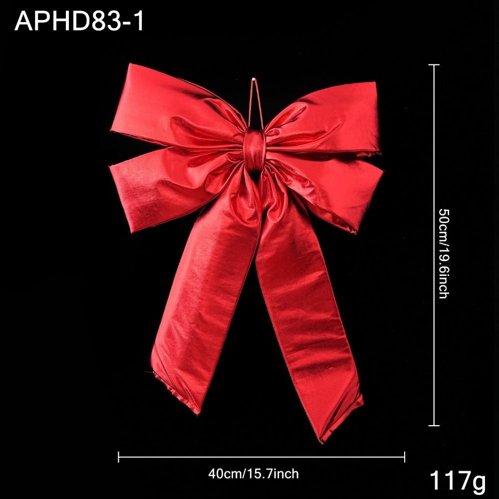 Bright Red Fabric Bow Ornament Large Bow Ornament New Plump Fill Bow  Xmas Tree Decoration