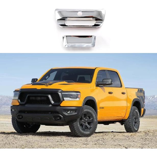 Car Accessories Fit for Dodge Ram 1500 2025 2024 2023 2022 2021 2020 2019 Tailgate Exterior Door Handle Trim Cover, Rear Trunk Grab Handle Cover