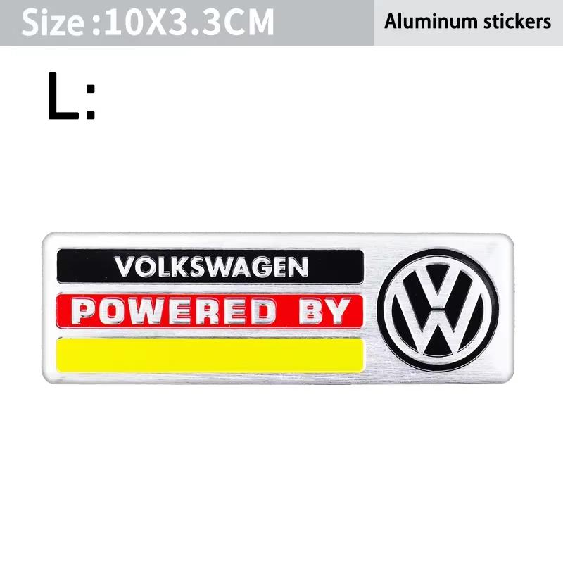 T28Volkswagen Series Aluminum Badge Car Body Stickers Decals Accessories For VW GTI Polo Golf Passat Tiguan T-ROC Arteon Jetta MK6