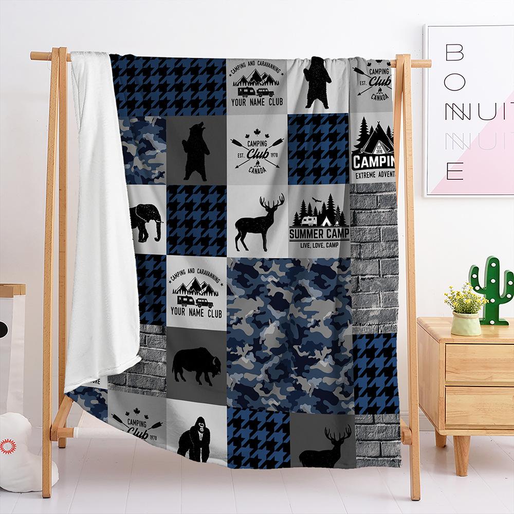 Blanket Flannel Blanket Christmas Plaid 2D Digital Printing Blanket Blanket