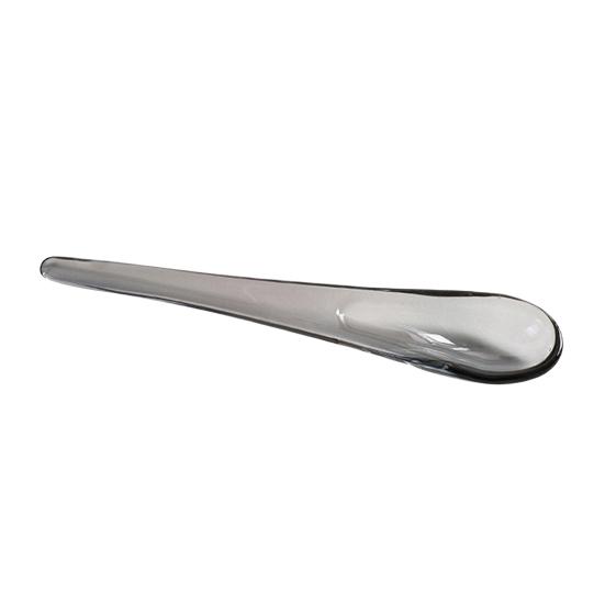 

Handmade Colored Glass Spoon for Coffee Milk Ergonomic Handle Stirring Bar Spoon Heat-Resistant Dishwasher Safe Artistic Kitchen Utensil Unique Gift сірий