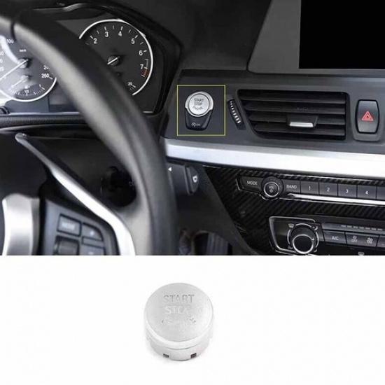 2011-17 Cover Trim For BMW 5 Series Inner One-Click Startup Button Matte Silver