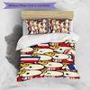 USA FC 3pcs Bedding Set Duvet Cover Closure Includes 1 Duvet Cover & 2 Pillowcases for All Seasons Bedroom Home Dorm Decor
