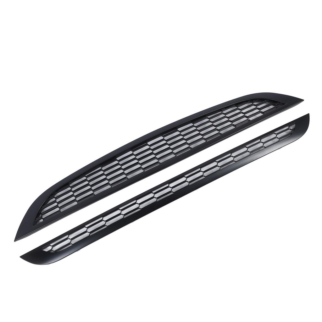2 Pcs Front Upper Lower Bonnet Mesh Grilles High Strength Bumper Hood Grill Guard for R50 R52 R53 2001 to 2006