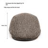 Autumn Winter Thick Warm Newsboy Caps Men Soft Beret Hat Classic Detective Hats Retro Driver Flat Peaked Cap Street Hats