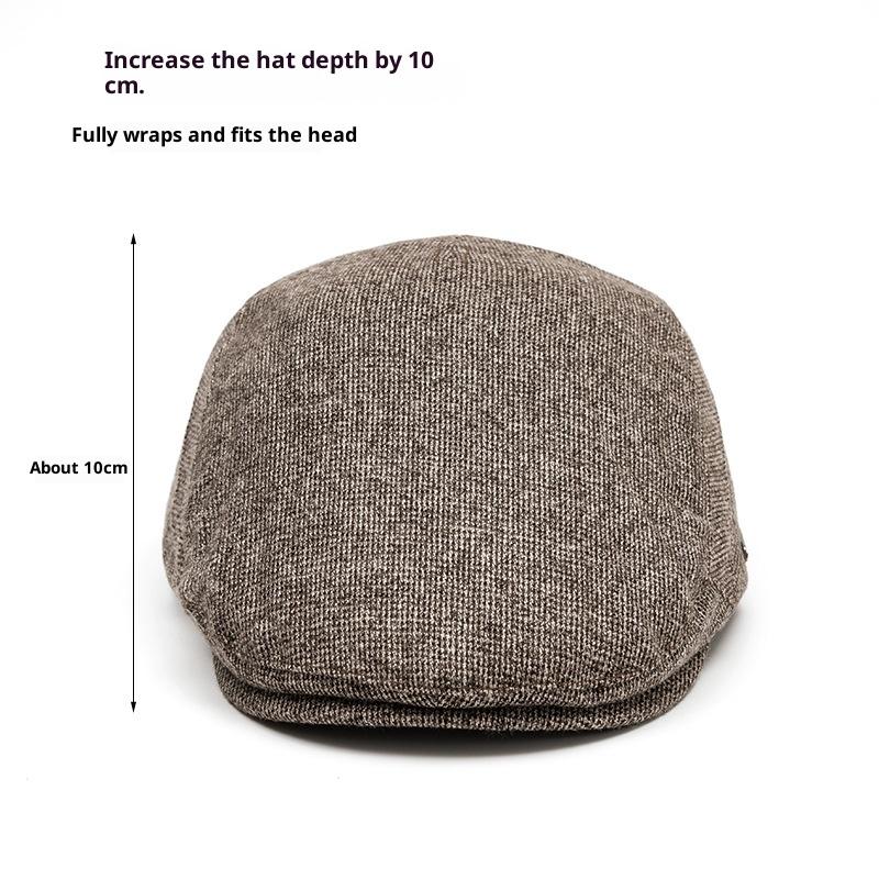 Autumn Winter Thick Warm Newsboy Caps Men Soft Beret Hat Classic Detective Hats Retro Driver Flat Peaked Cap Street Hats