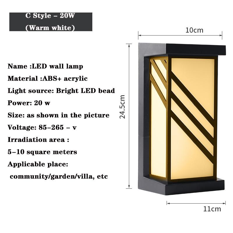 LED Außenwandleuchte LED Außenwandleuchte Wasserdichtes Licht Außenveranda LED-Licht mit Bewegungssensor Licht Außenbeleuchtung