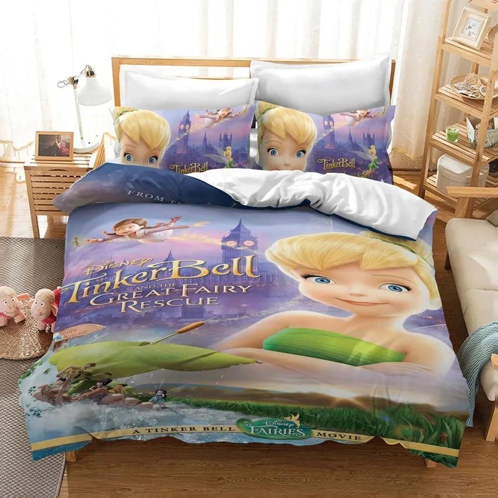 

Quilt set, Tinker Bell duvet cover, pillowcase, bedding set for boys and girls, home bedroom duvet cover 175x220cm 135x200cm