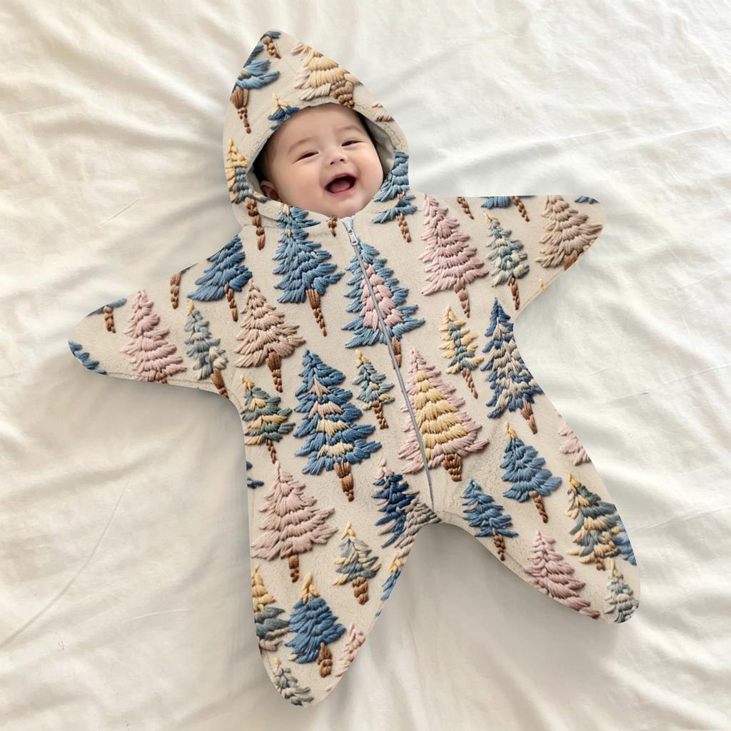 Baby wikkeldeken met print - Flanel - Schrikwikkel voor Kerstmis, Baby slaapzak voor pasgeborenen en uitstapjes