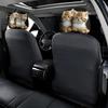 Personalized Car Interior Decor 2Pcs Cute Cat Headrest Covers, Breathable Auto Seat Covers Protectors, Stretchy Universal Accessories for SUV