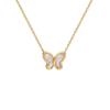 Korean Mother-of-Pearl Titanium Butterfly Necklace: Elegant & Versatile Women's Jewelry
