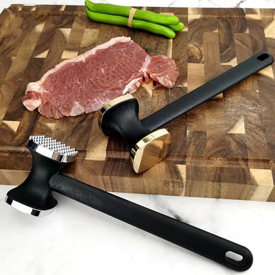 Martello per carne per bistecca Martello per carne a doppia faccia in lega di zinco Battitore per carne Sapore alimentare Martello per carne Strumento per carne di bistecca