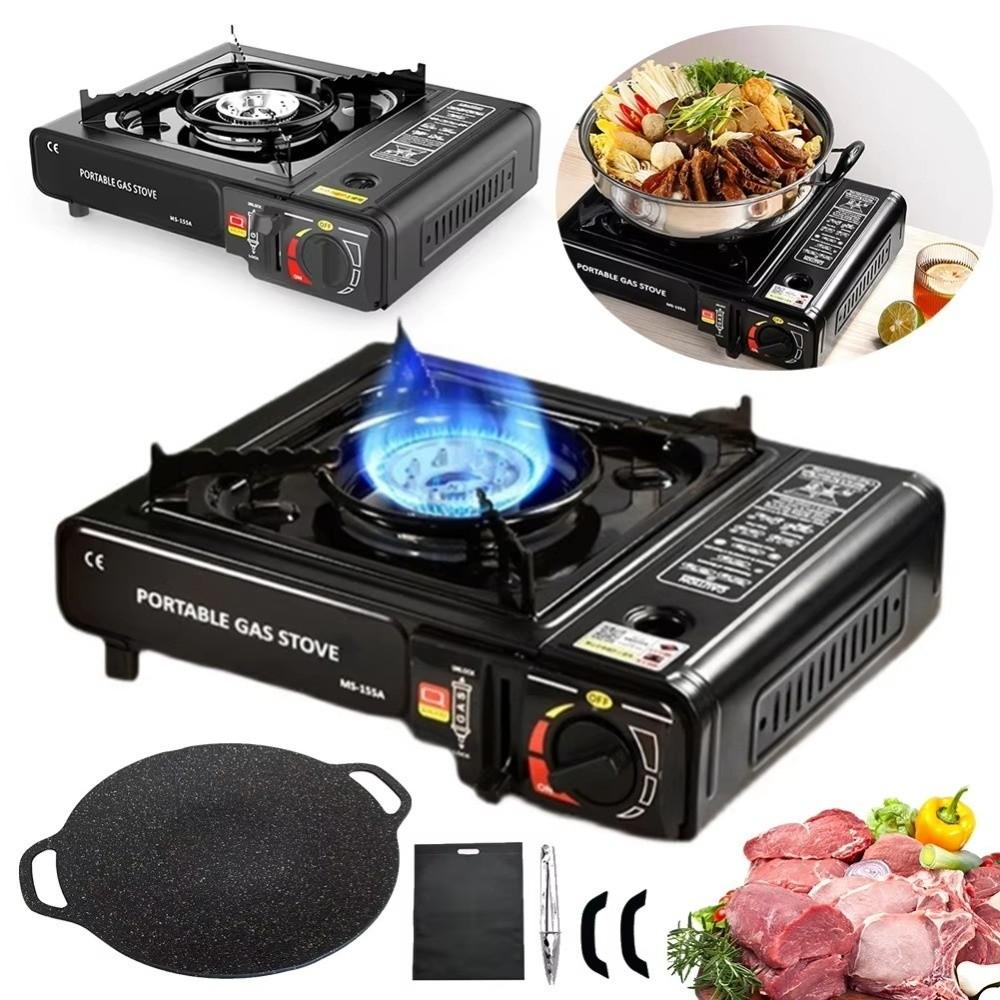Automatic Ignition Portable Burner Safety Lock Cooking Stove Large Firepower Outdoor Stove  Hiking