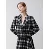 ELLE Damen karierter kurzer Blazer
