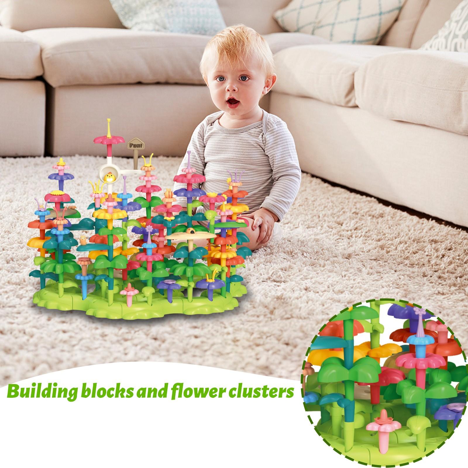 

Игрушки-конструкторы Coral Garden Flower для малышей 3-5 лет, улучшенные игрушки-конструкторы DIY для девочек 3-4 лет, образовательный подарок на день рождения для детей One Size зелёный