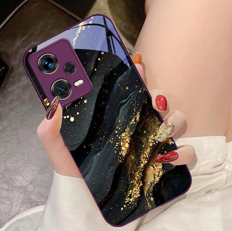 Preto Dourado Escuro Para Xiaomi 14 Ultra 13 Lite Redmi Note 13 11 Pro 12 Plus Poco X6 3 Pro F4 6 GT Capa de Vidro Temperado para Celular