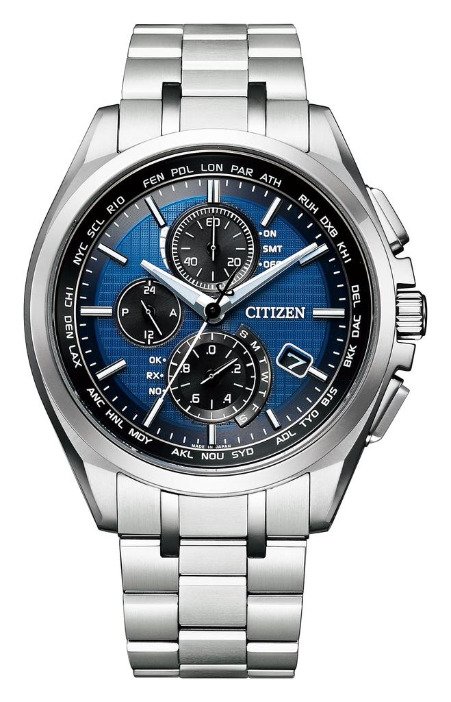 CITIZEN ATTESA AT8040-57L, Direct Flight, Analog, Slim, Eco-Drive, Radio-Controlled, Men's