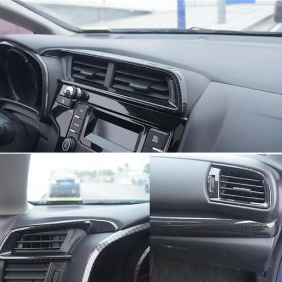 For Honda Fit Jazz 2014-2019 4PCS Front Dashboard AC Air Vent Outlet Cover Trim