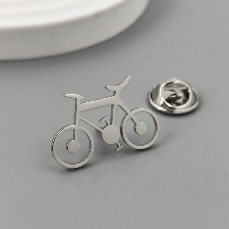 

Bicycle Brooch Cufflinks Personalized Design Light Luxury Simple Suit Coat Accessories 14k