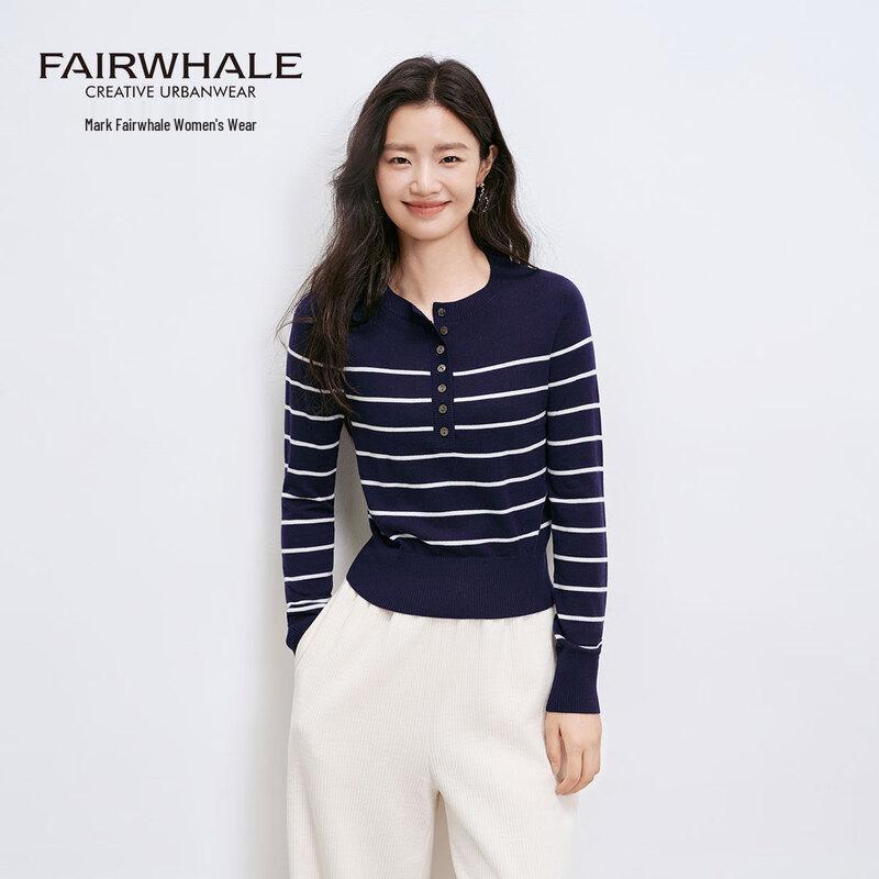 Mark Fairwhale Women's Color Block Stripe Knit Pullover