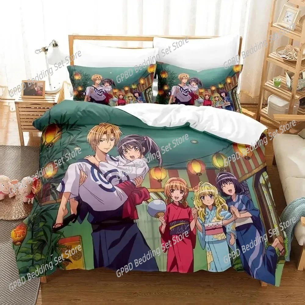 Comforter Anime Kaichou Wa Maid-Sama Usui Takumi Misaki Bedding Set 3D Printed Suitable For Bedroom Kids