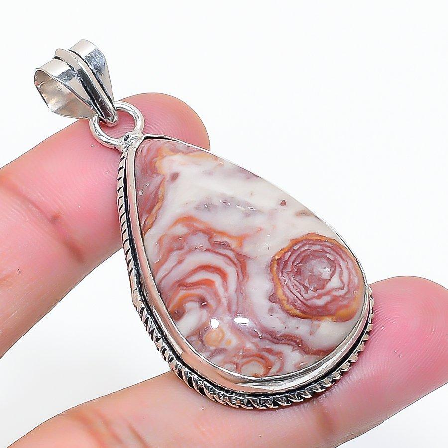 Natural Dolomite Gemstone Handmade 925 Sterling Silver Pendant 1.97  AP-15369