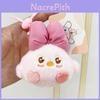 Adorable Plush Bowtie Chick Keychain Cute Cartoon Backpack Doll Accessory