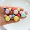 10 Pcs New Cute Bright Surface Cartoon M Beans Colour Candy Resin Scrapbook Diy Jewelry Children Party Hairpin Accessories A88