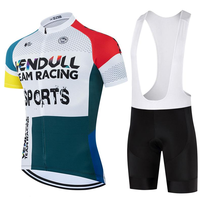 Cycling Jersey Set Summer Ropa Ciclismo Men's Bicycle Cycling Clothing Color Blocking Mountain Bike Jersey Sportswear Suit