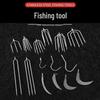 Portable Steel Fish Fork: Thickened Sickle-Style Spike for Fishing