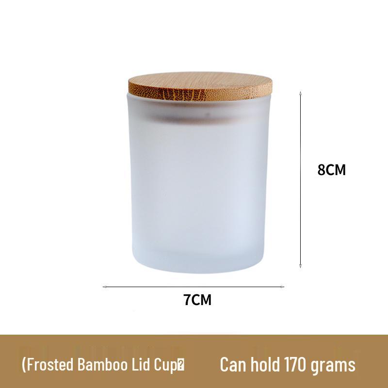 Mongolian Yurt Glass Candle Cup with Lid – DIY Scented Soy Wax Container Candlestick