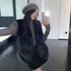 Autumn Winter Faux Mink Fur Vest Coat for Women Fur Outerwear Ladies Casual Sleeveless Jacket