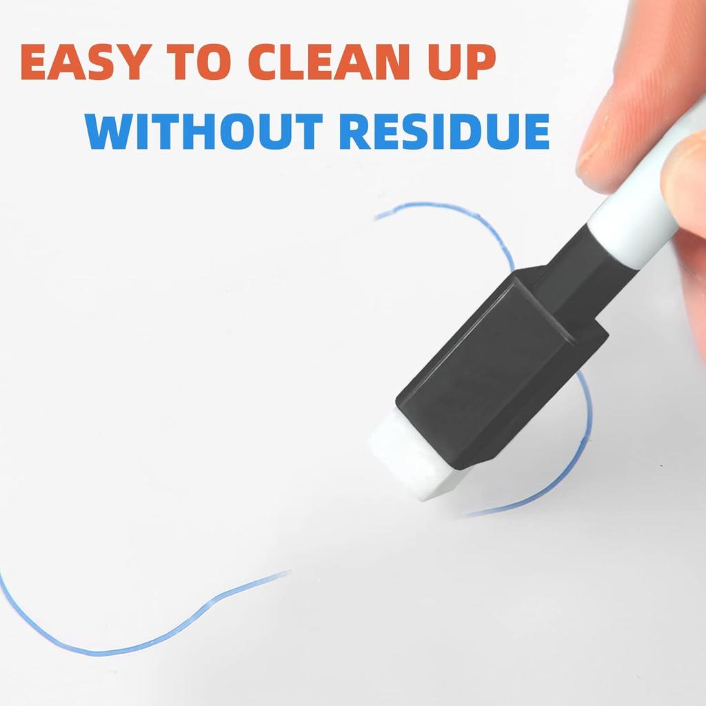 25 Pcs Black Magnetic Dry Erase Markers with Eraser Cap, White Board Mini Dry Erase Markers Bulk, Fine Point Tip Student White Board Markers for