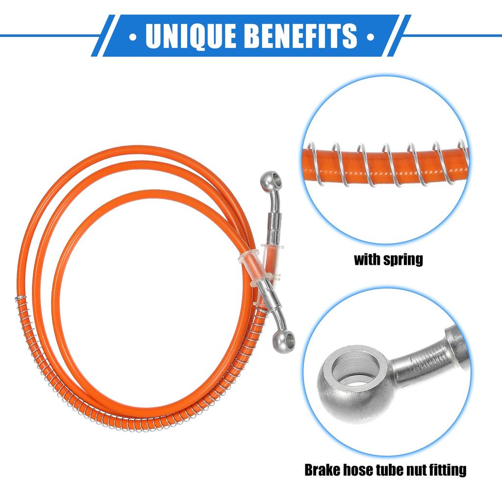 VekAuto Hydro Brake Hose Line Pipeline 200cm 78.74" 10mm 0.39" Pipe with