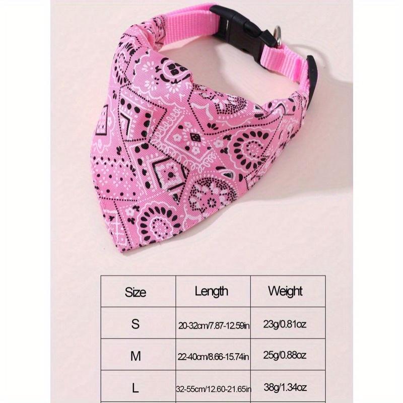 1pc Adjustable Printed PU Pet Bandana With Water Absorbent Towel And Traction Buckle For Small And Medium Dogs