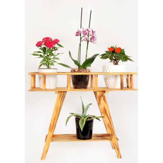 Flower Pot Stand - Flower Pot Rack - Wooden Flower Pot - Garden Decoration