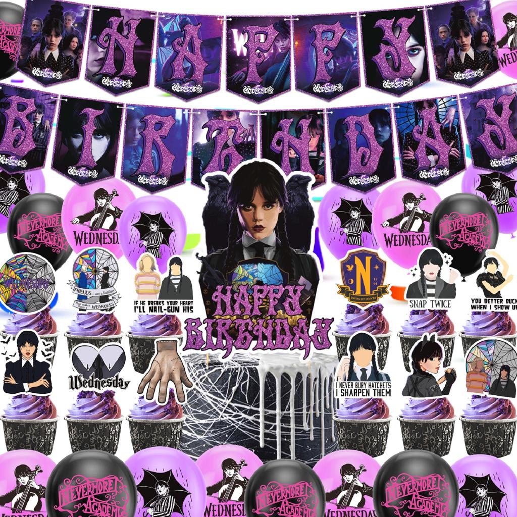 Themed Party Tableware Decoration ,Birthday Theme Party Decoration Banner Pull Flag Cake Flag Balloon- Set