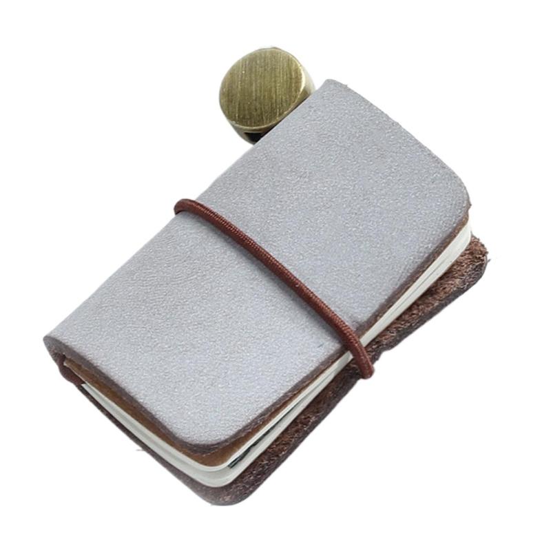 Pocket Leather Notebooks 1.25x1.88Inch Small Leather Journal Pocket Writing Pad For Women Keychain Bag Wallet Charm