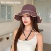 Breathable Fisherman Cap Big Brim Bucket Hat Trendy Sun Hat  for Women