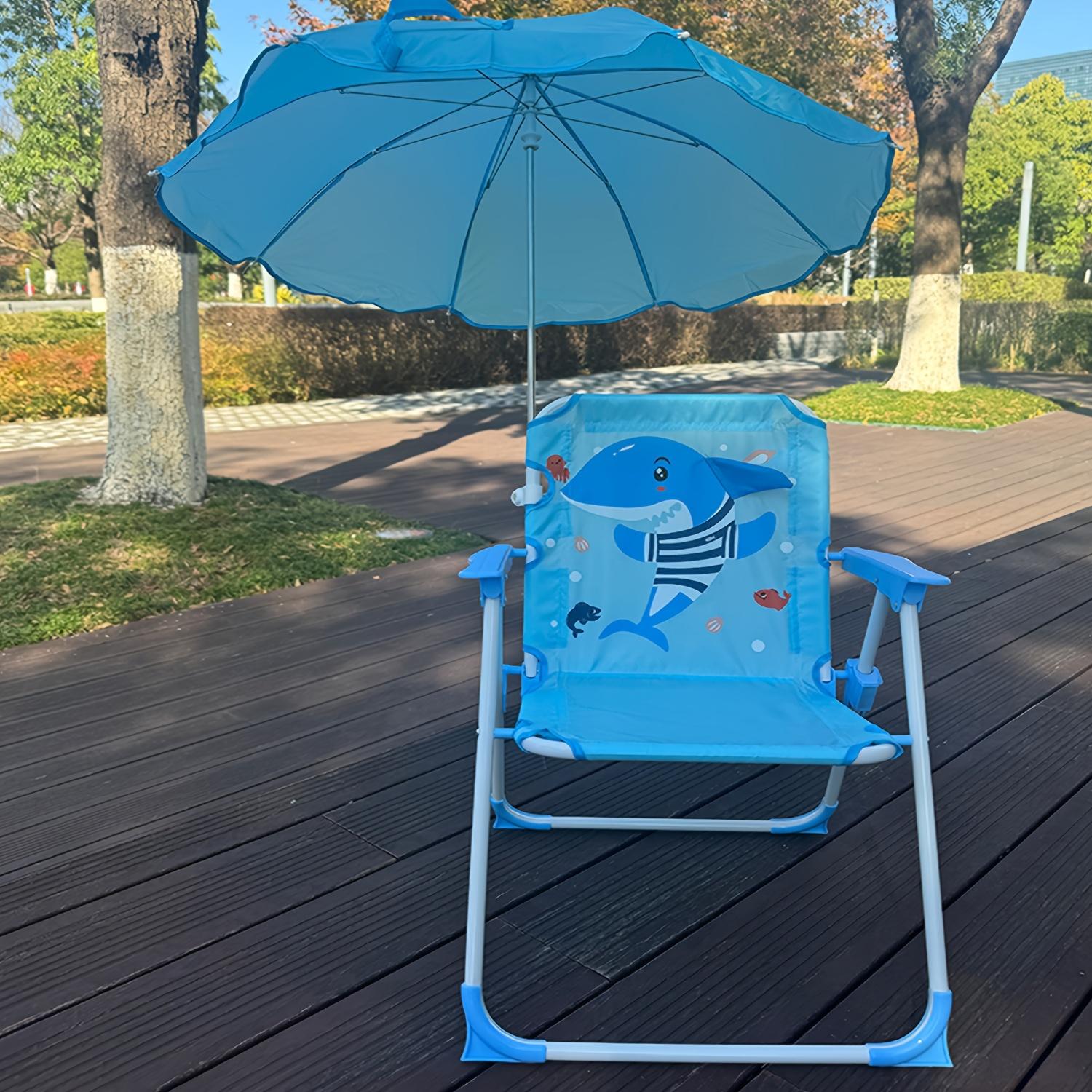 

Детский складной стул для кемпинга на пляже - Детский стул для кемпинга с зонтом на открытом воздухе - Легкий и прочный - 1pcs