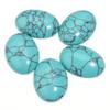 2-10 pezzi Cabochon di Turchese Blu Naturale Cabochon Ovale con Fondo Piatto Perline Sfuse Per la Realizzazione di Gioielli Anello Fai da Te Accessori per Collana