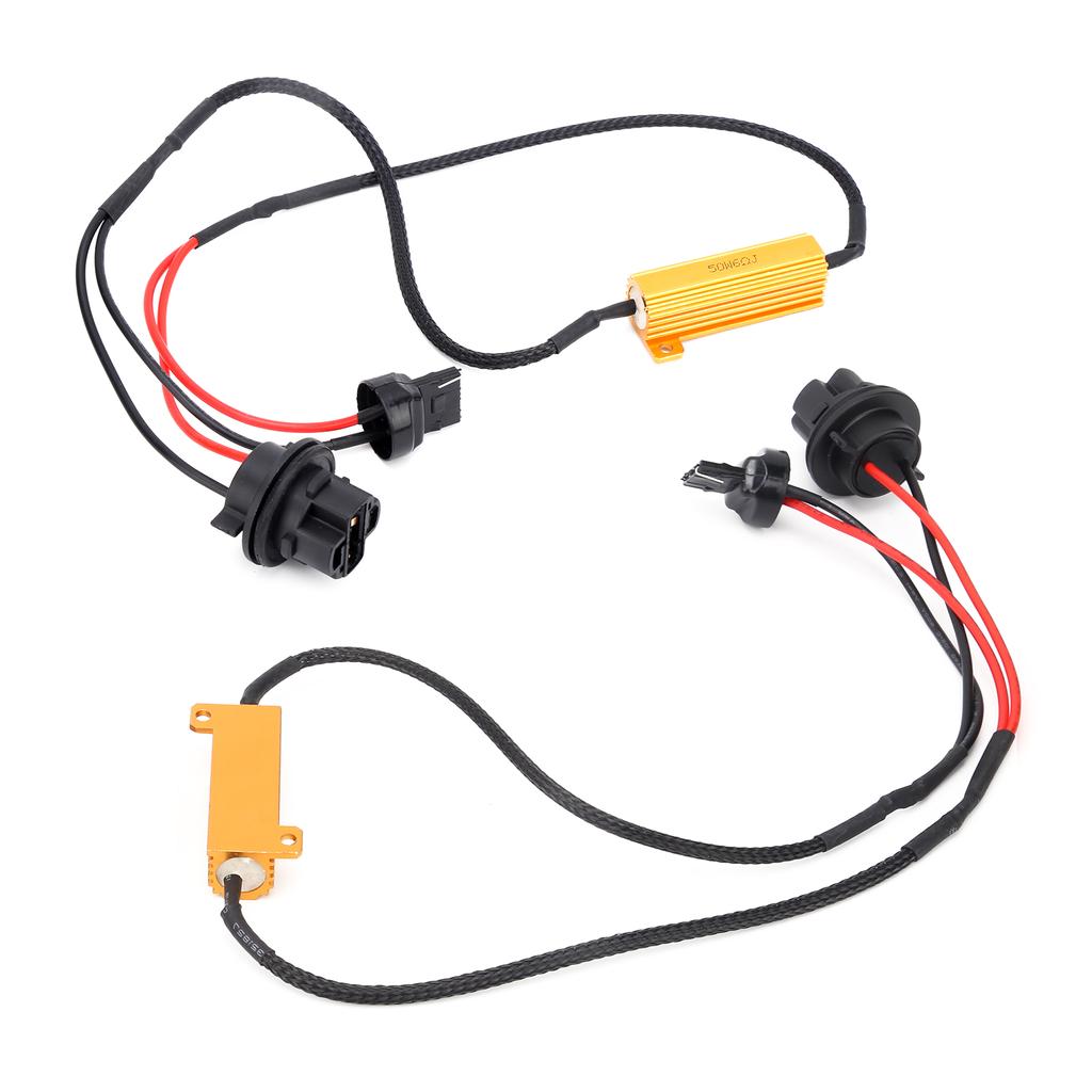 2 st 7440 LED Belastningsmotstånd Avkodare 50W 6 Ohm för Strålkastare Dimljus DRL