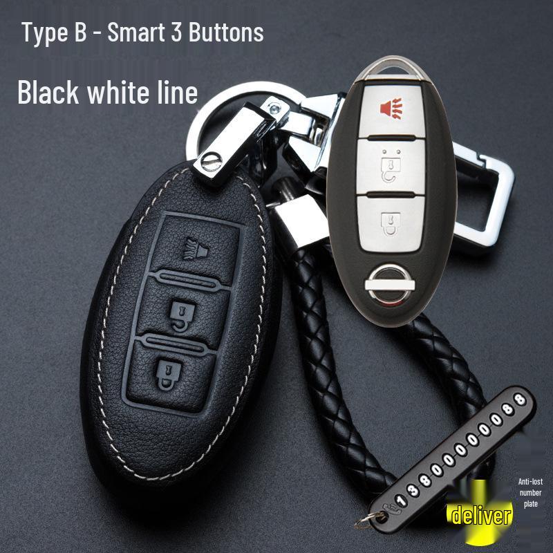 Kompatible Schlüsselhülle für Nissan Sylphy, Qashqai, Teana, Kicks, Tiida und Bluebird