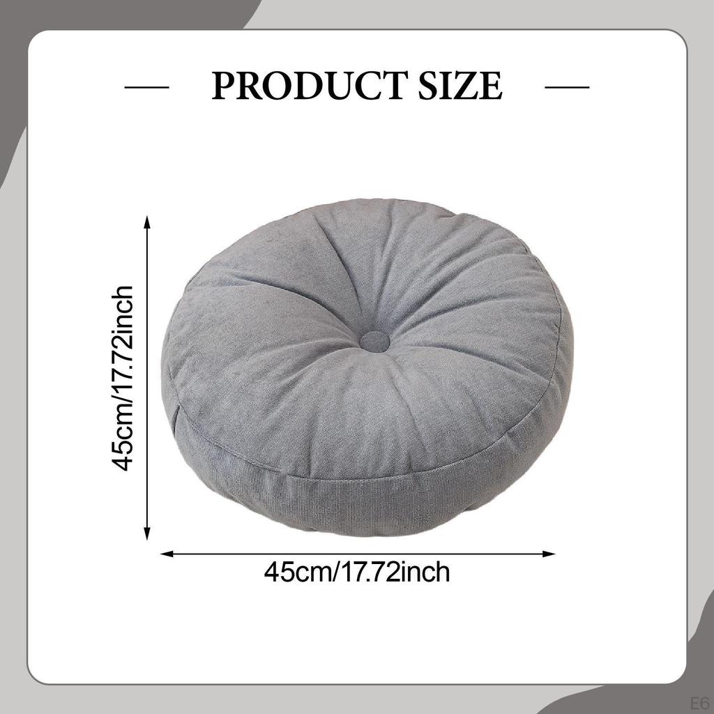 Round Floor Pillow Cushion Pad, Soft Decorative Portable Meditation Cushion, for Home Couch